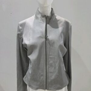 Stylish Women's Gray Bomber Jacket